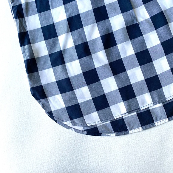 NWT Ann Taylor LOFT Navy and White Buffalo Check Sleeveless Blouse, Size: M - Picture 6 of 9